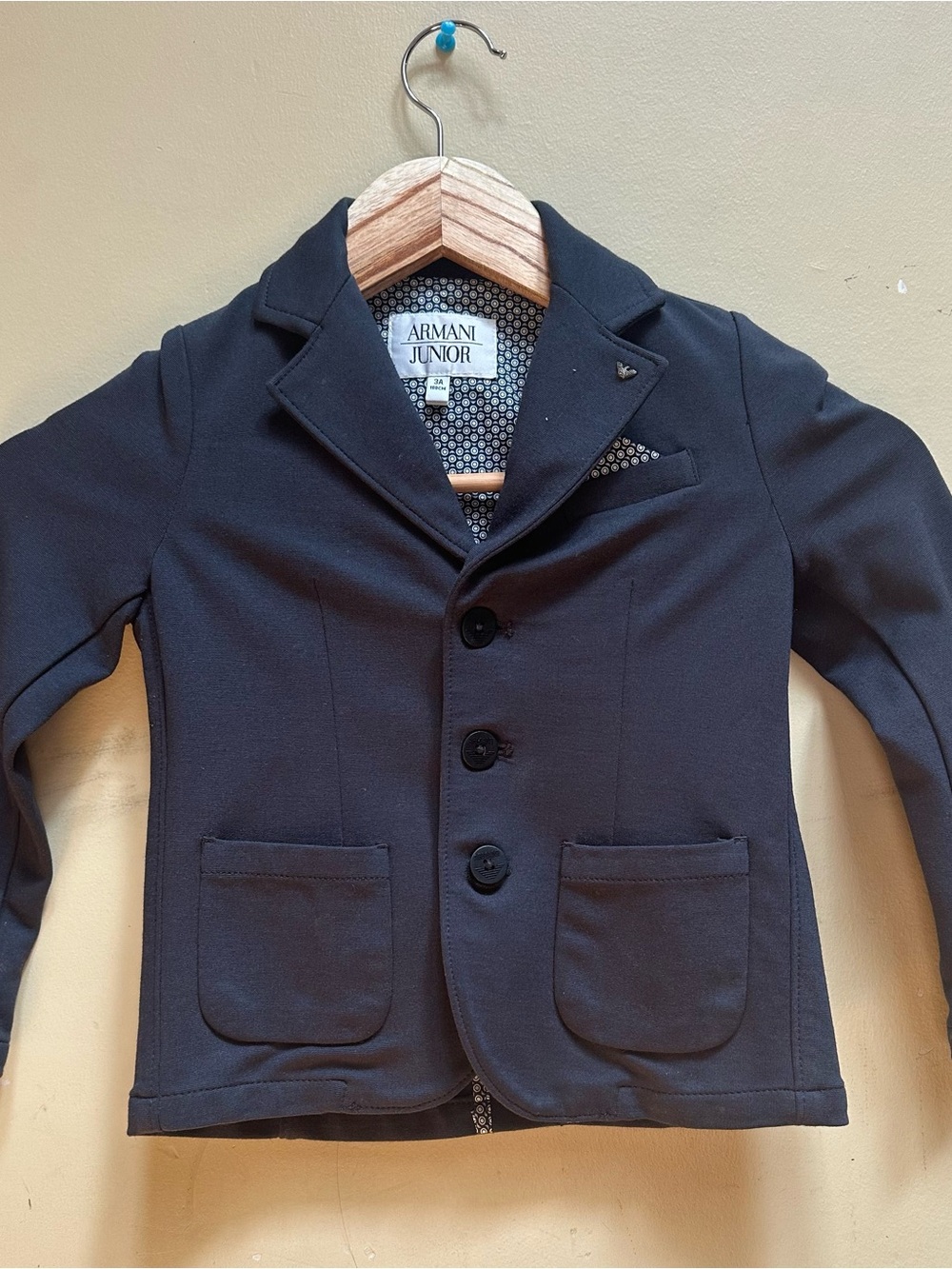 Armani Junior Black Tailored Kids Blazer